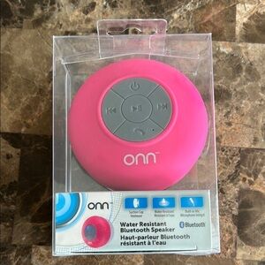 🆕 NIB Onn Water Resistant Pink Bluetooth Speaker